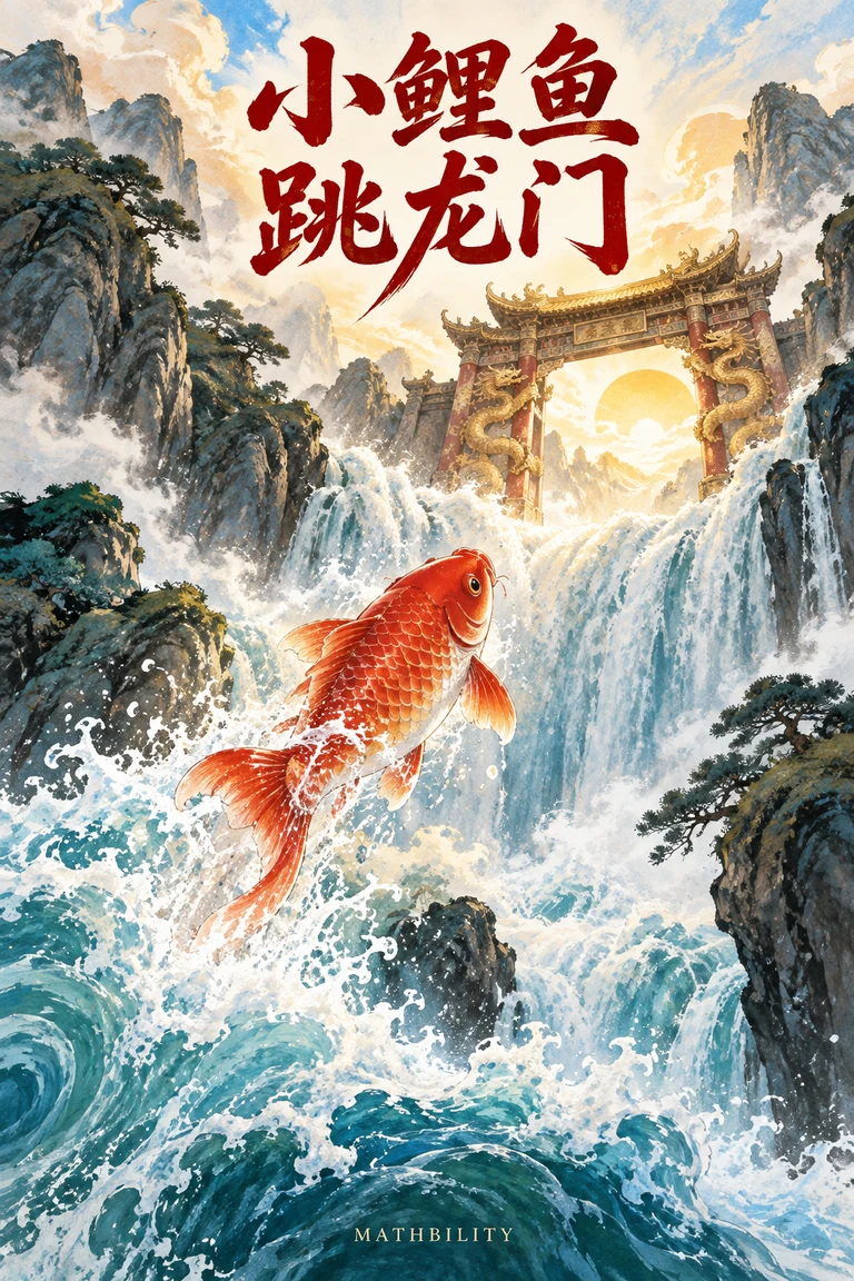 小鲤鱼跳龙门 · 独立设计封面