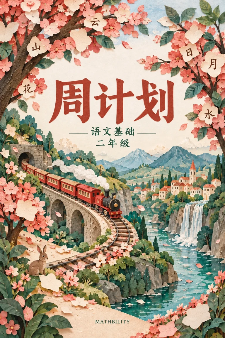 周计划·小学语文基础知识强化训练：2年级 · 独立设计封面